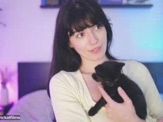 katdreams doing it solo, pleasuring her little pussy live on webcam