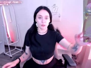 dead__princess with a hairy pussy teasing it on a sex cam
